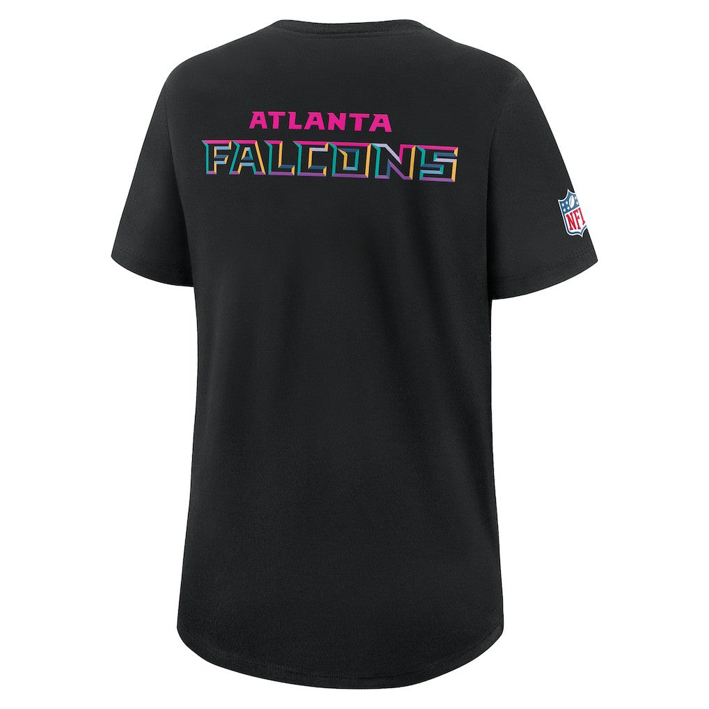 Atlanta Falcons Women's 2025 NFL Crucial Catch Tri-Blend Dri-FIT T-Shirt Black