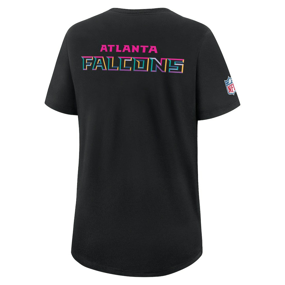 Atlanta Falcons Women's 2025 NFL Crucial Catch Tri-Blend Dri-FIT T-Shirt Black