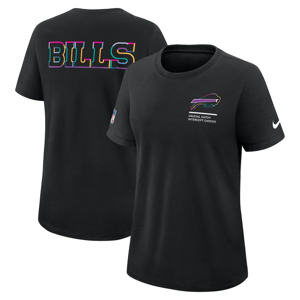 Buffalo Bills Women's 2025 NFL Crucial Catch Tri-Blend Dri-FIT T-Shirt Black