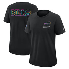 Buffalo Bills Women's 2025 NFL Crucial Catch Tri-Blend Dri-FIT T-Shirt Black