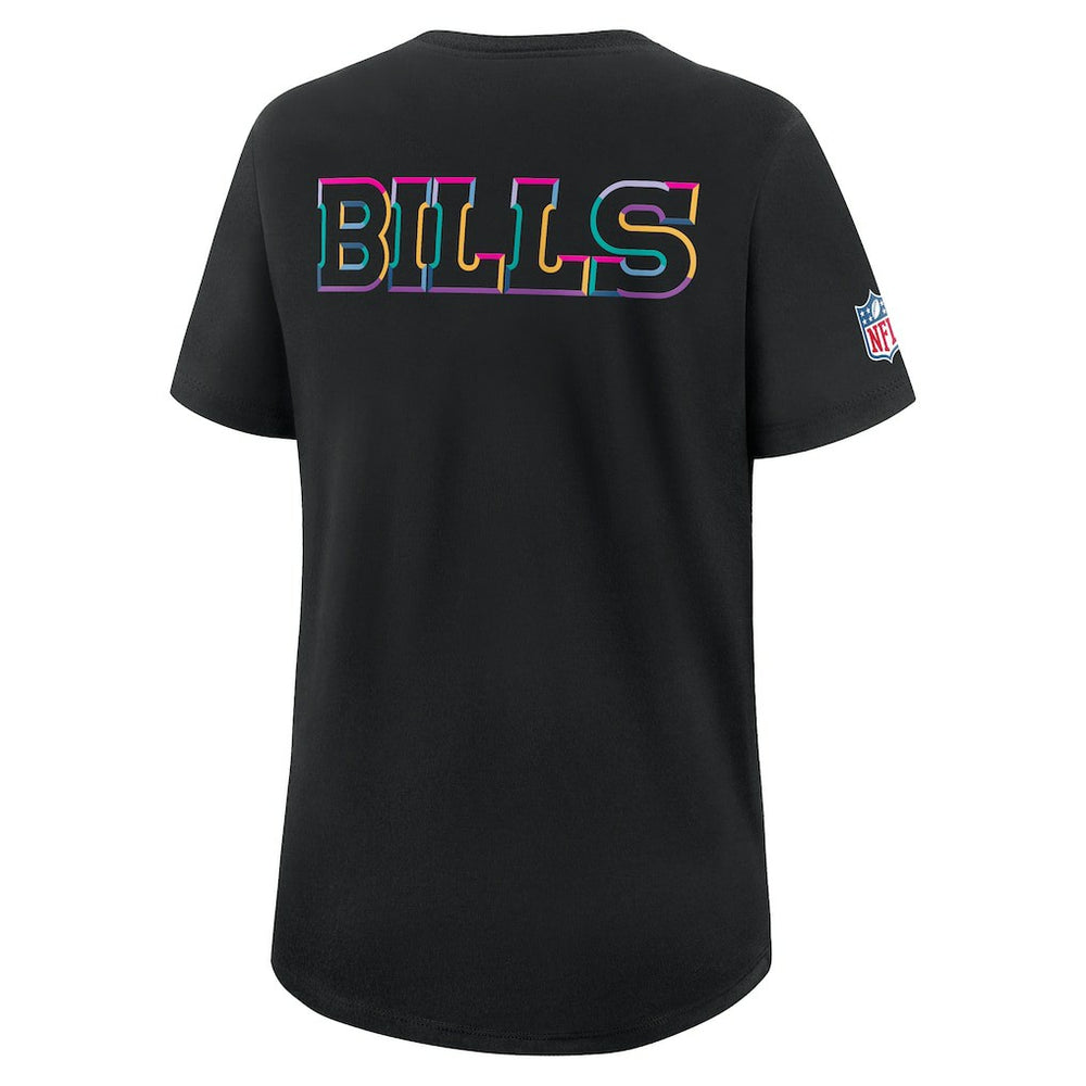 Buffalo Bills Women's 2025 NFL Crucial Catch Tri-Blend Dri-FIT T-Shirt Black