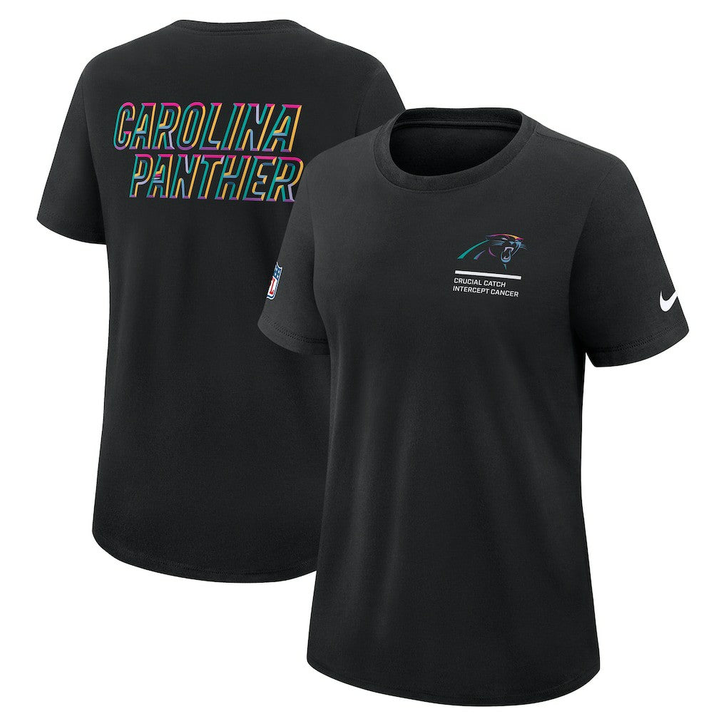Carolina Panthers Women's 2025 NFL Crucial Catch Tri-Blend Dri-FIT T-Shirt Black