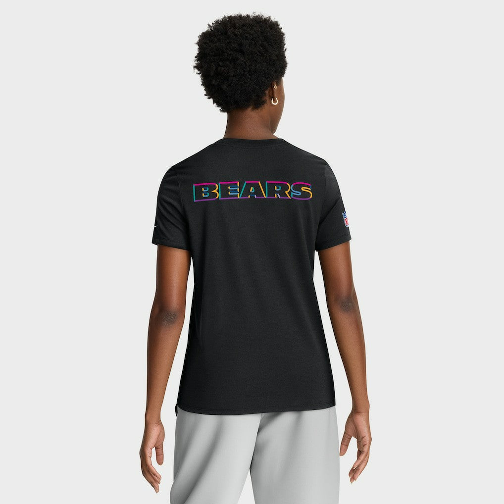 Chicago Bears Women's 2025 NFL Crucial Catch Tri-Blend Dri-FIT T-Shirt Black