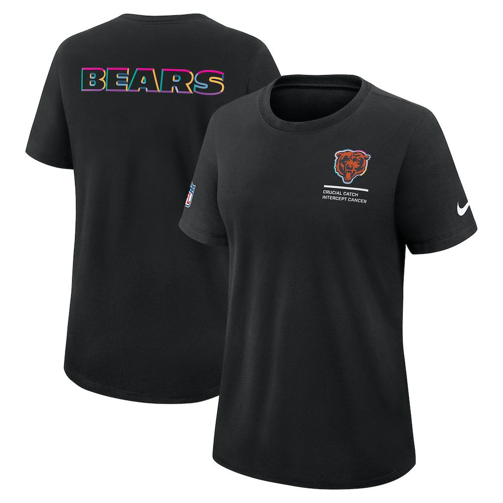 Chicago Bears Women's 2025 NFL Crucial Catch Tri-Blend Dri-FIT T-Shirt Black
