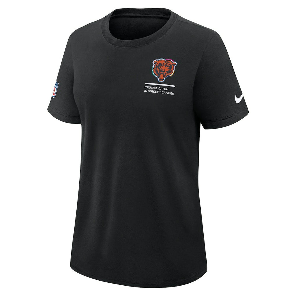 Chicago Bears Women's 2025 NFL Crucial Catch Tri-Blend Dri-FIT T-Shirt Black