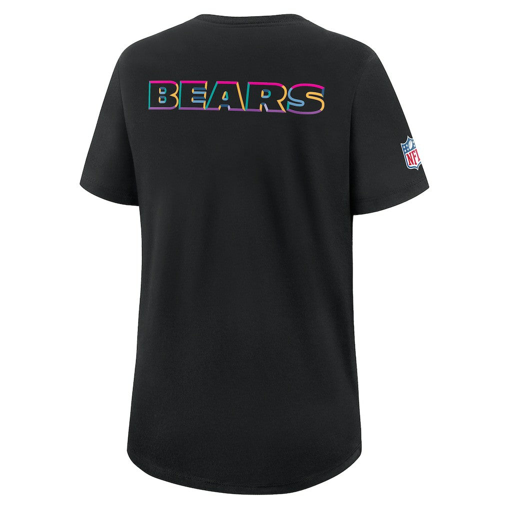 Chicago Bears Women's 2025 NFL Crucial Catch Tri-Blend Dri-FIT T-Shirt Black