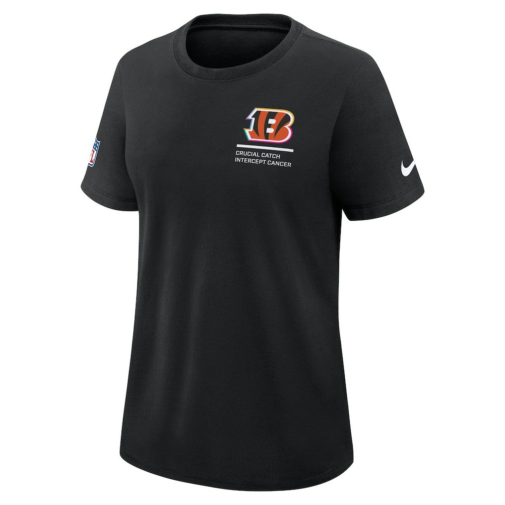 Cincinnati Bengals Women's 2025 NFL Crucial Catch Tri-Blend Dri-FIT T-Shirt Black