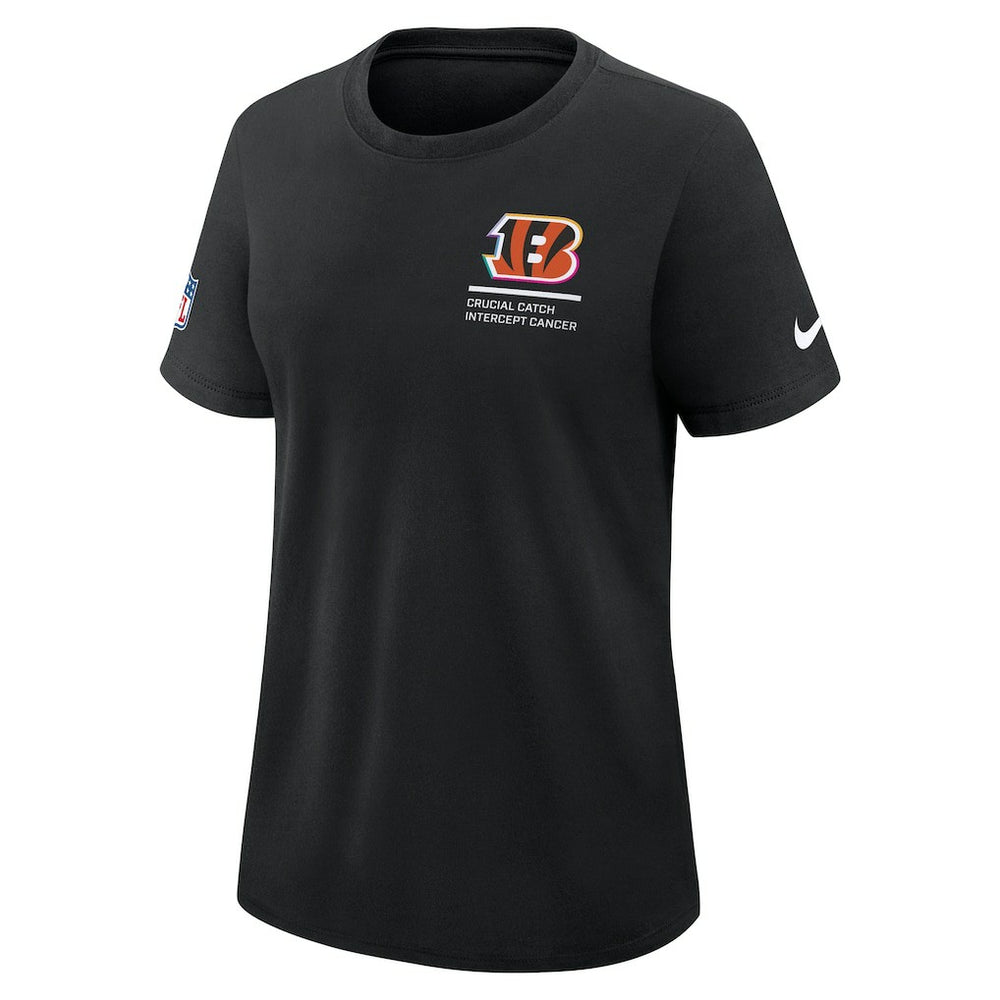 Cincinnati Bengals Women's 2025 NFL Crucial Catch Tri-Blend Dri-FIT T-Shirt Black