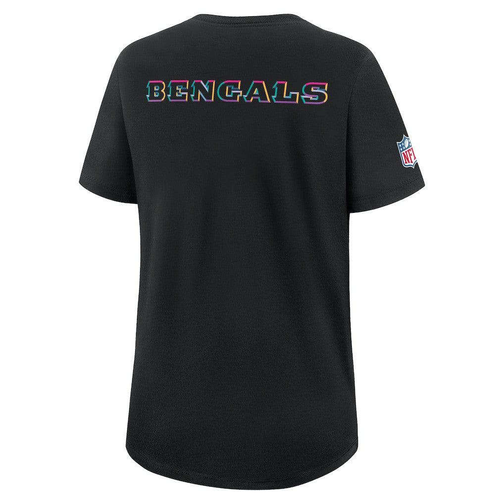 Cincinnati Bengals Women's 2025 NFL Crucial Catch Tri-Blend Dri-FIT T-Shirt Black