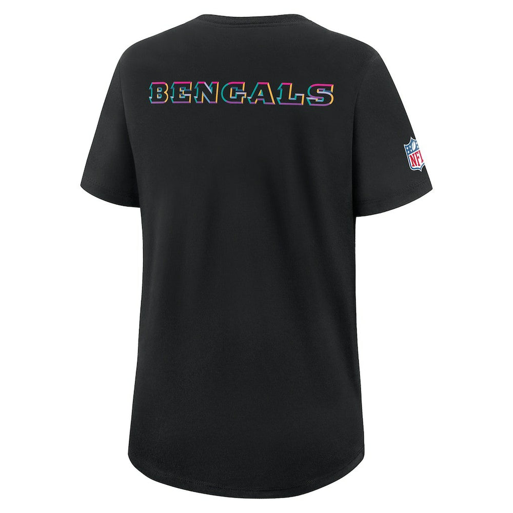 Cincinnati Bengals Women's 2025 NFL Crucial Catch Tri-Blend Dri-FIT T-Shirt Black