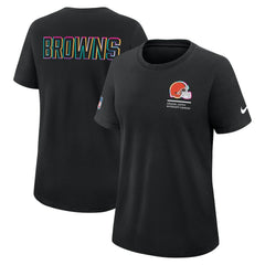 Cleveland Browns Women's 2025 NFL Crucial Catch Tri-Blend Dri-FIT T-Shirt Black