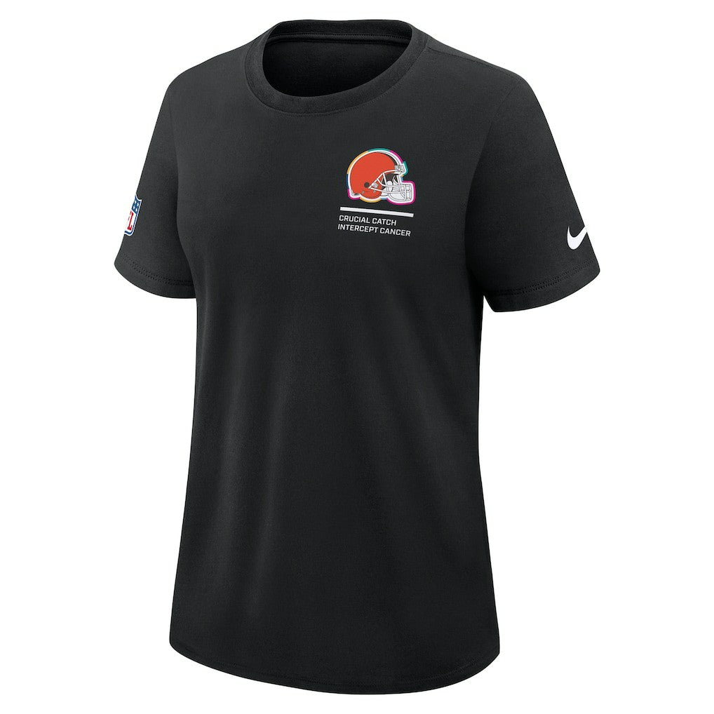 Cleveland Browns Women's 2025 NFL Crucial Catch Tri-Blend Dri-FIT T-Shirt Black