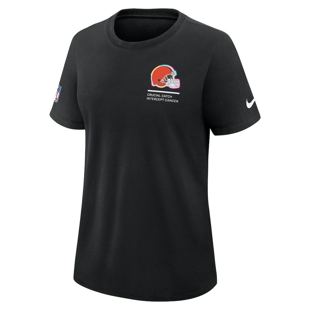 Cleveland Browns Women's 2025 NFL Crucial Catch Tri-Blend Dri-FIT T-Shirt Black