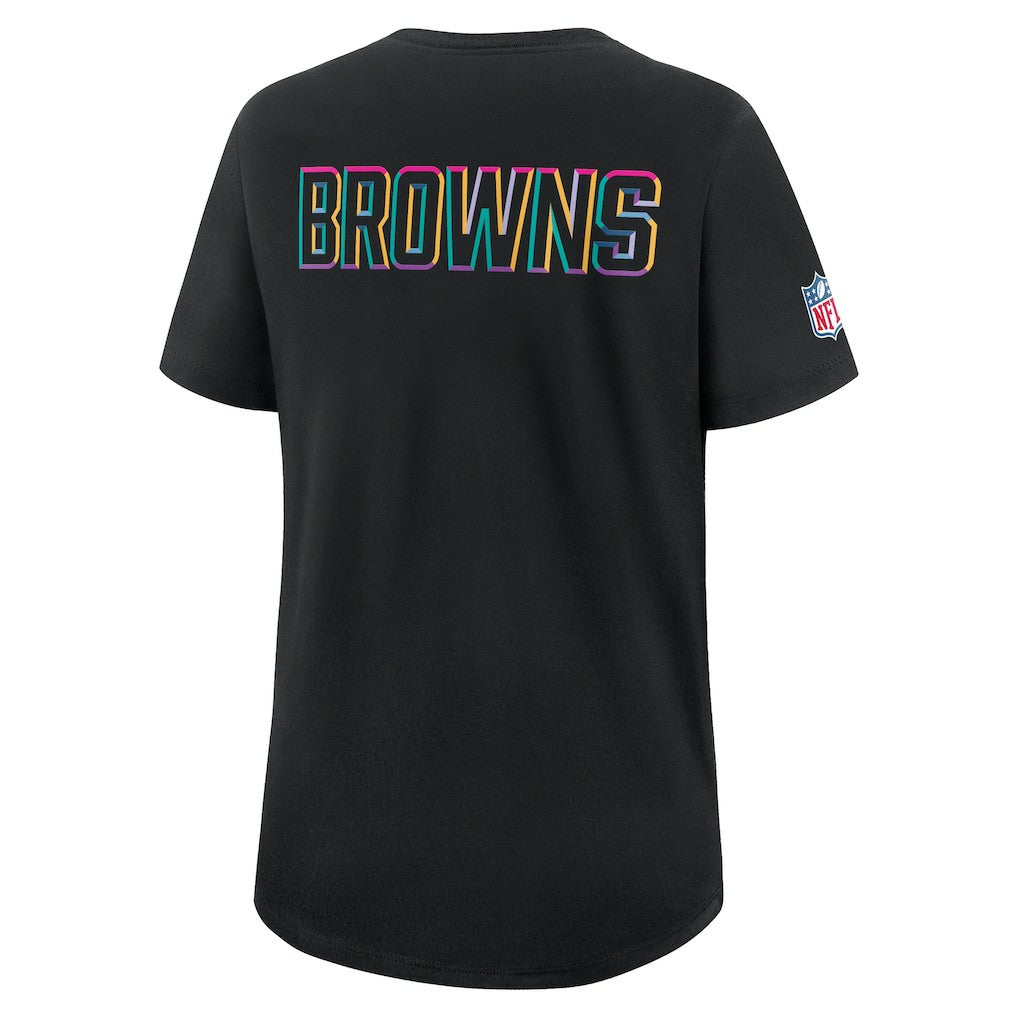 Cleveland Browns Women's 2025 NFL Crucial Catch Tri-Blend Dri-FIT T-Shirt Black