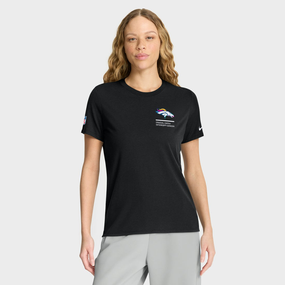 Denver Broncos Women's 2025 NFL Crucial Catch Tri-Blend Dri-FIT T-Shirt Black