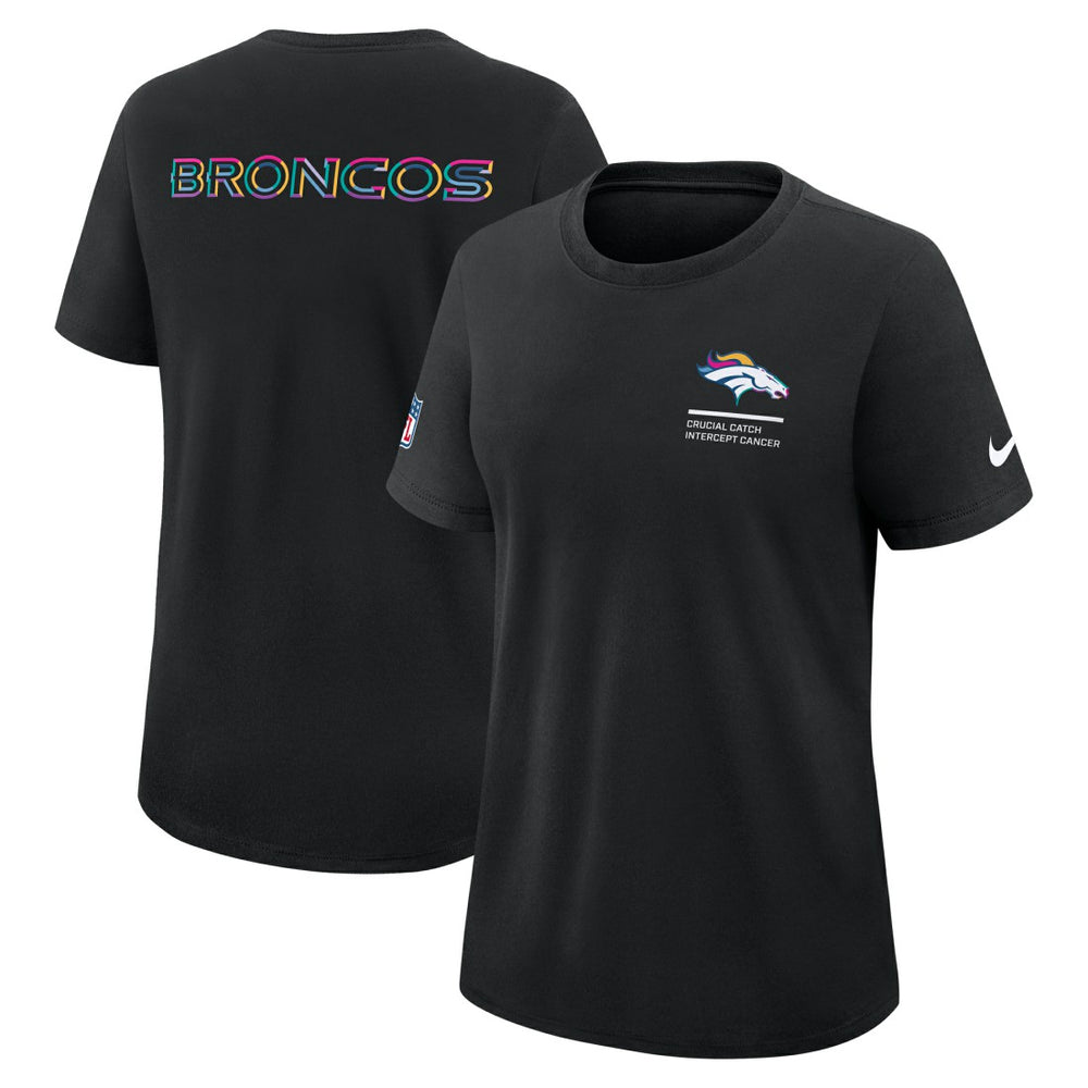 Denver Broncos Women's 2025 NFL Crucial Catch Tri-Blend Dri-FIT T-Shirt Black