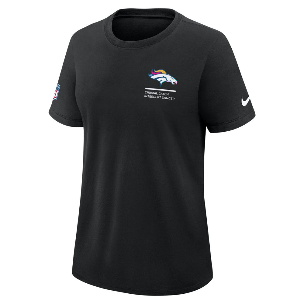 Denver Broncos Women's 2025 NFL Crucial Catch Tri-Blend Dri-FIT T-Shirt Black