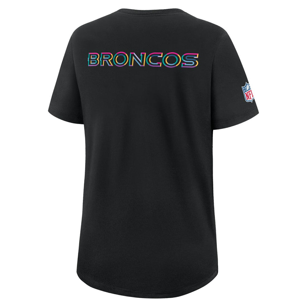 Denver Broncos Women's 2025 NFL Crucial Catch Tri-Blend Dri-FIT T-Shirt Black