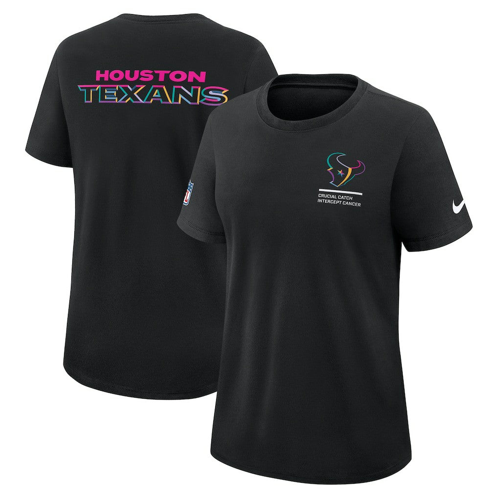 Houston Texans Women's 2025 NFL Crucial Catch Tri-Blend Dri-FIT T-Shirt Black