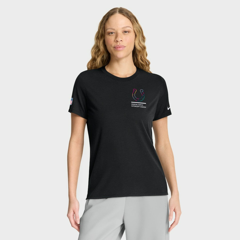 Indianapolis Colts Women's 2025 NFL Crucial Catch Tri-Blend Dri-FIT T-Shirt Black