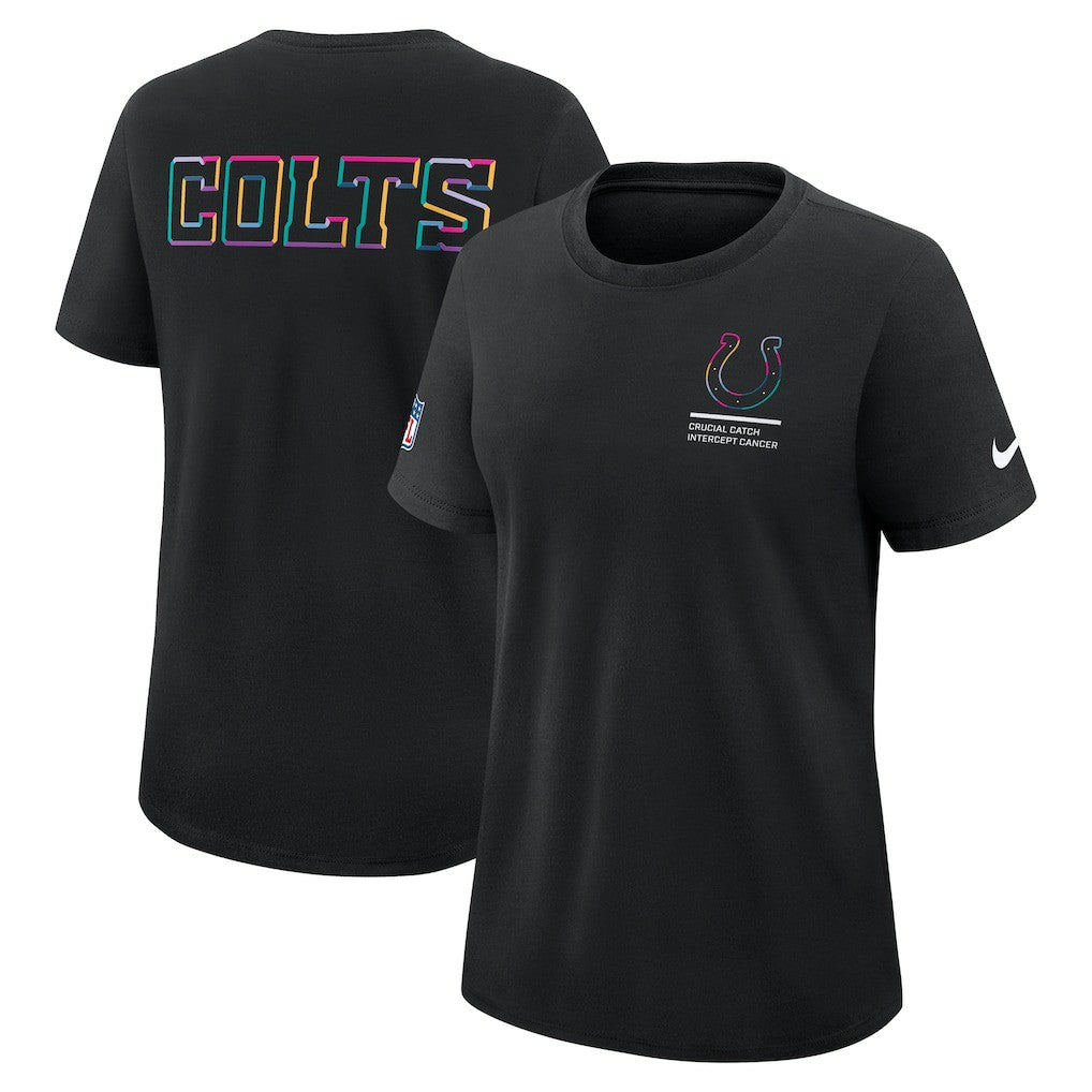 Indianapolis Colts Women's 2025 NFL Crucial Catch Tri-Blend Dri-FIT T-Shirt Black