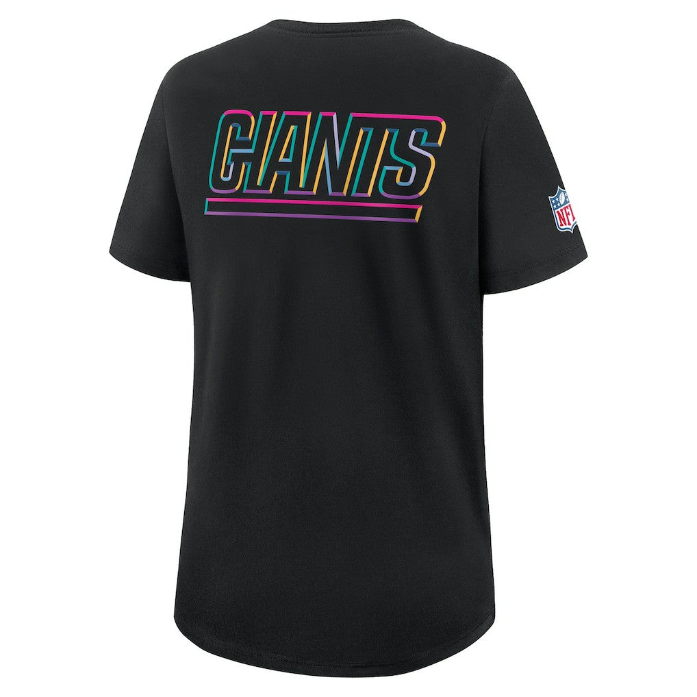 New York Giants Women's 2025 NFL Crucial Catch Tri-Blend Dri-FIT T-Shirt Black
