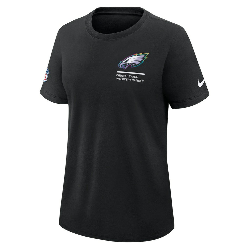 Philadelphia Eagles Women's 2025 NFL Crucial Catch Tri-Blend Dri-FIT T-Shirt Black