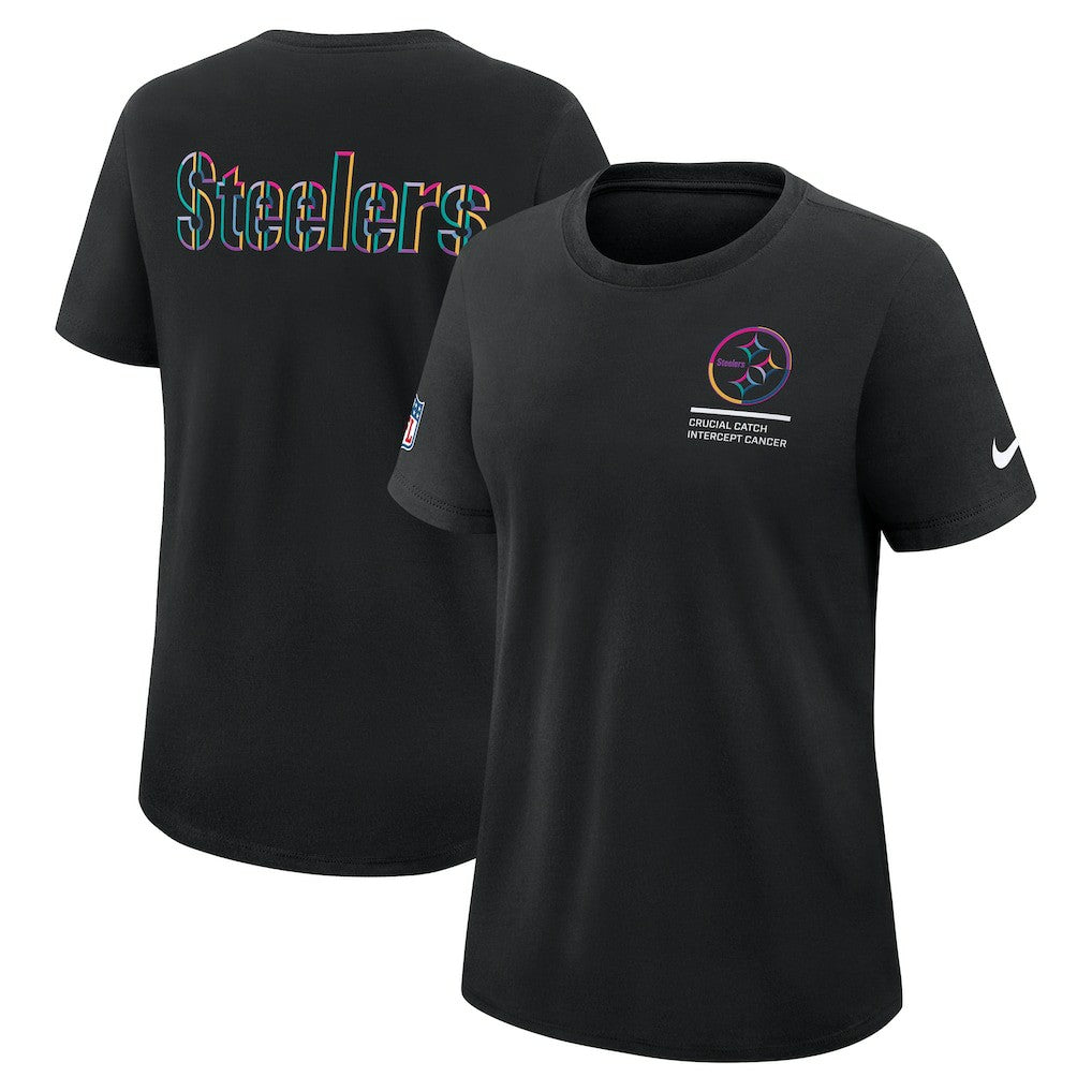Pittsburgh Steelers Women's 2025 NFL Crucial Catch Tri-Blend Dri-FIT T-Shirt Black