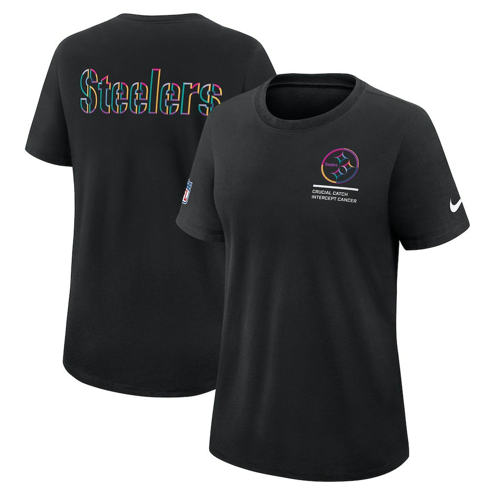 Pittsburgh Steelers Women's 2025 NFL Crucial Catch Tri-Blend Dri-FIT T-Shirt Black