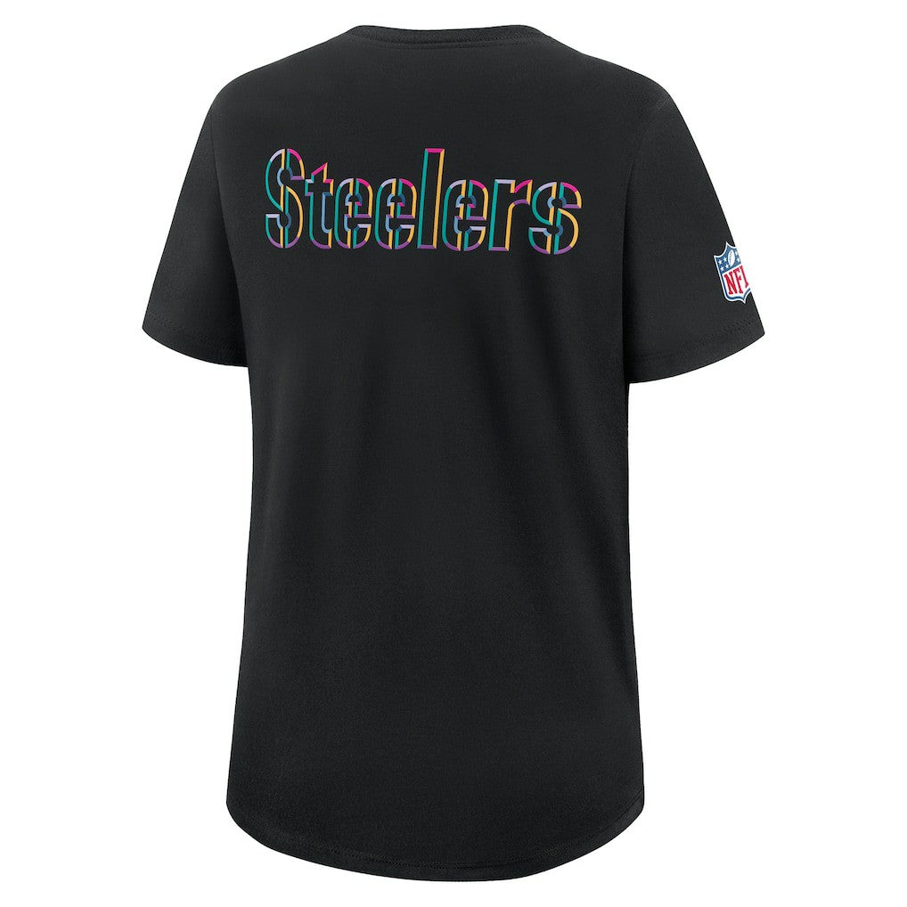 Pittsburgh Steelers Women's 2025 NFL Crucial Catch Tri-Blend Dri-FIT T-Shirt Black