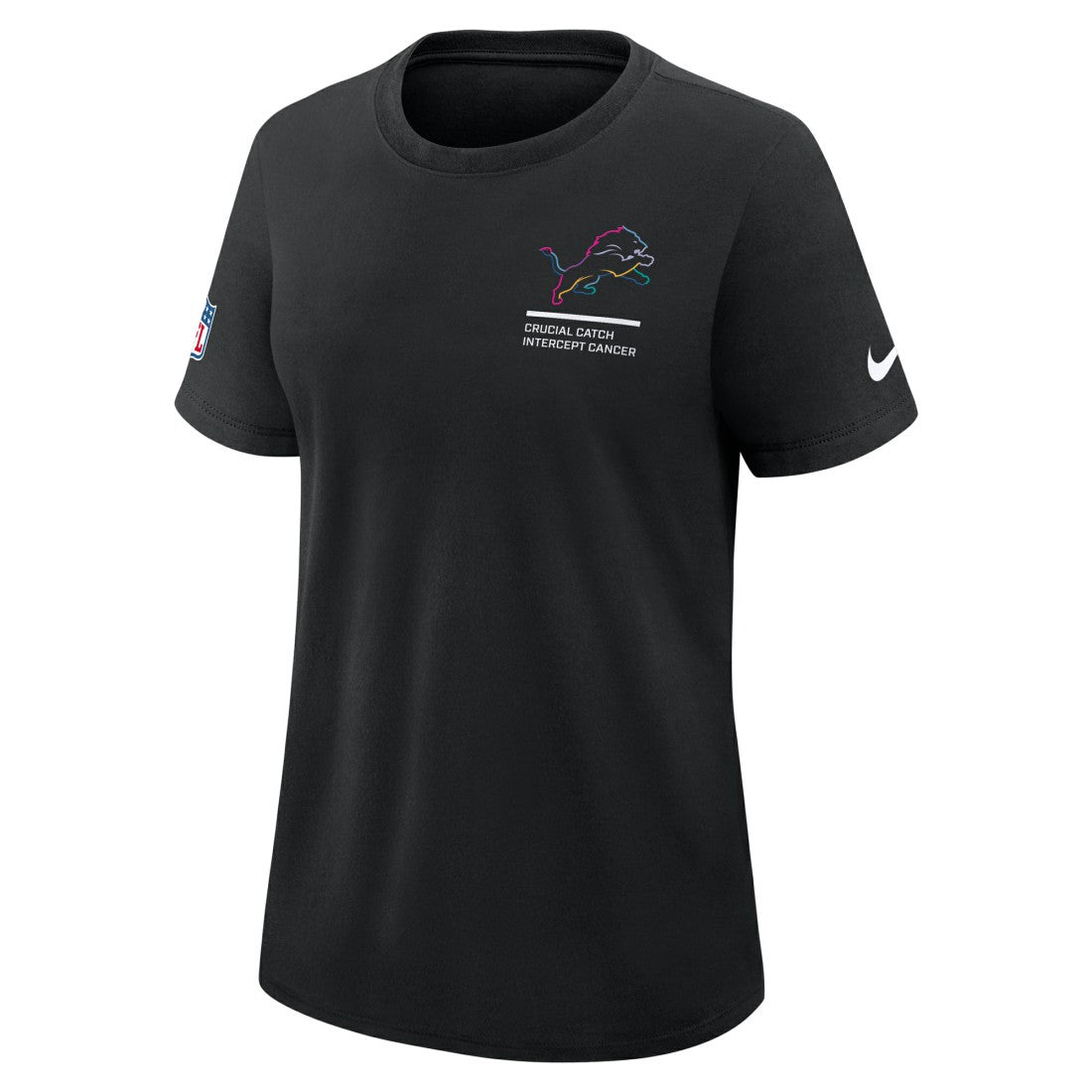 Detroit Lions Women's 2025 NFL Crucial Catch Tri-Blend Dri-FIT T-Shirt Black