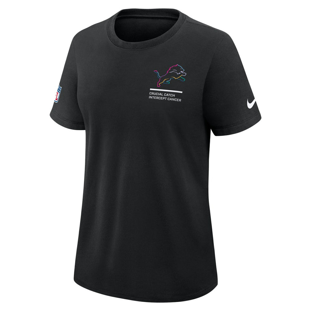 Detroit Lions Women's 2025 NFL Crucial Catch Tri-Blend Dri-FIT T-Shirt Black