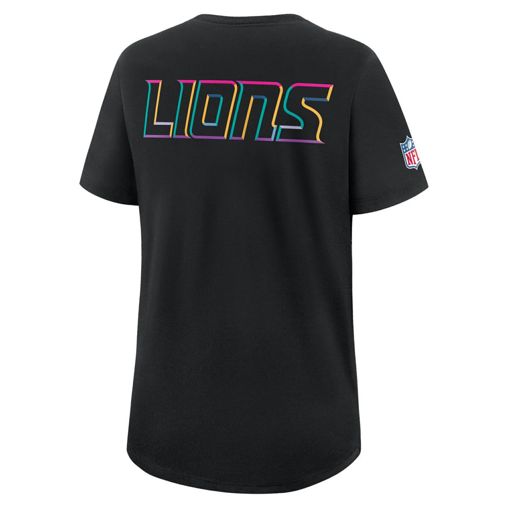 Detroit Lions Women's 2025 NFL Crucial Catch Tri-Blend Dri-FIT T-Shirt Black