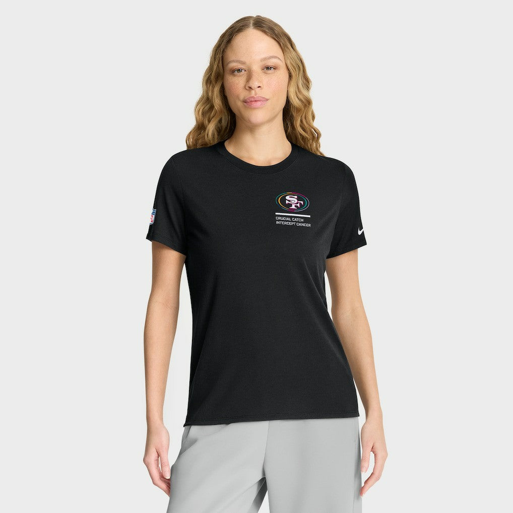 San Francisco 49ers Women's 2025 NFL Crucial Catch Tri-Blend Dri-FIT T-Shirt Black