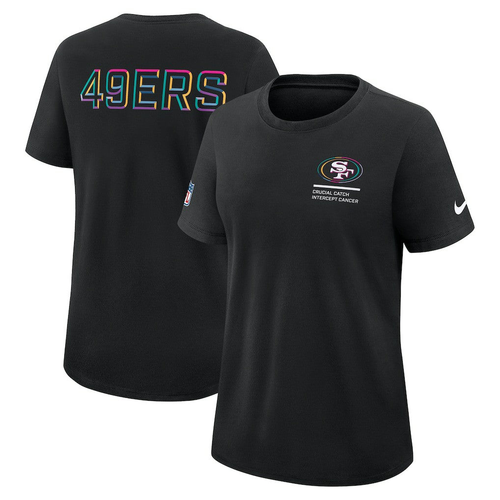 San Francisco 49ers Women's 2025 NFL Crucial Catch Tri-Blend Dri-FIT T-Shirt Black
