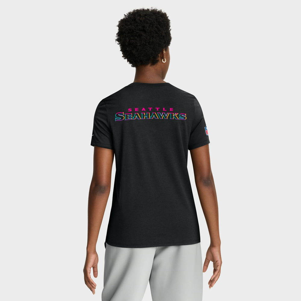 Seattle Seahawks Women's 2025 NFL Crucial Catch Tri-Blend Dri-FIT T-Shirt Black