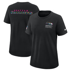 Seattle Seahawks Women's 2025 NFL Crucial Catch Tri-Blend Dri-FIT T-Shirt Black