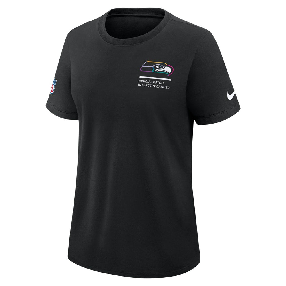 Seattle Seahawks Women's 2025 NFL Crucial Catch Tri-Blend Dri-FIT T-Shirt Black