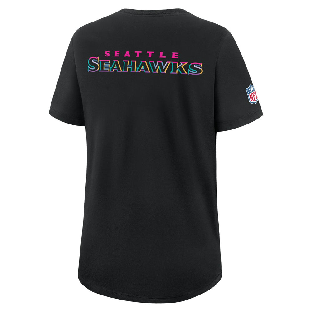 Seattle Seahawks Women's 2025 NFL Crucial Catch Tri-Blend Dri-FIT T-Shirt Black