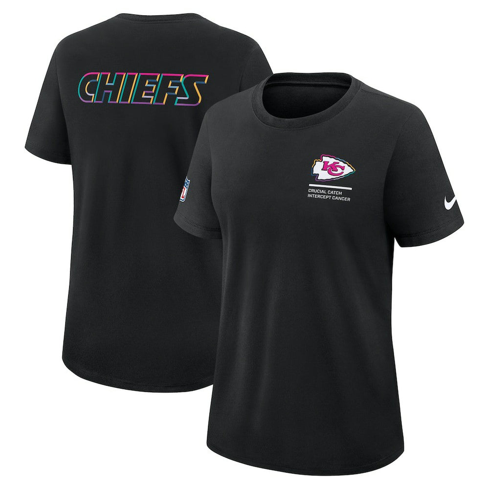 Kansas City Chiefs Women's 2025 NFL Crucial Catch Tri-Blend Dri-FIT T-Shirt Black