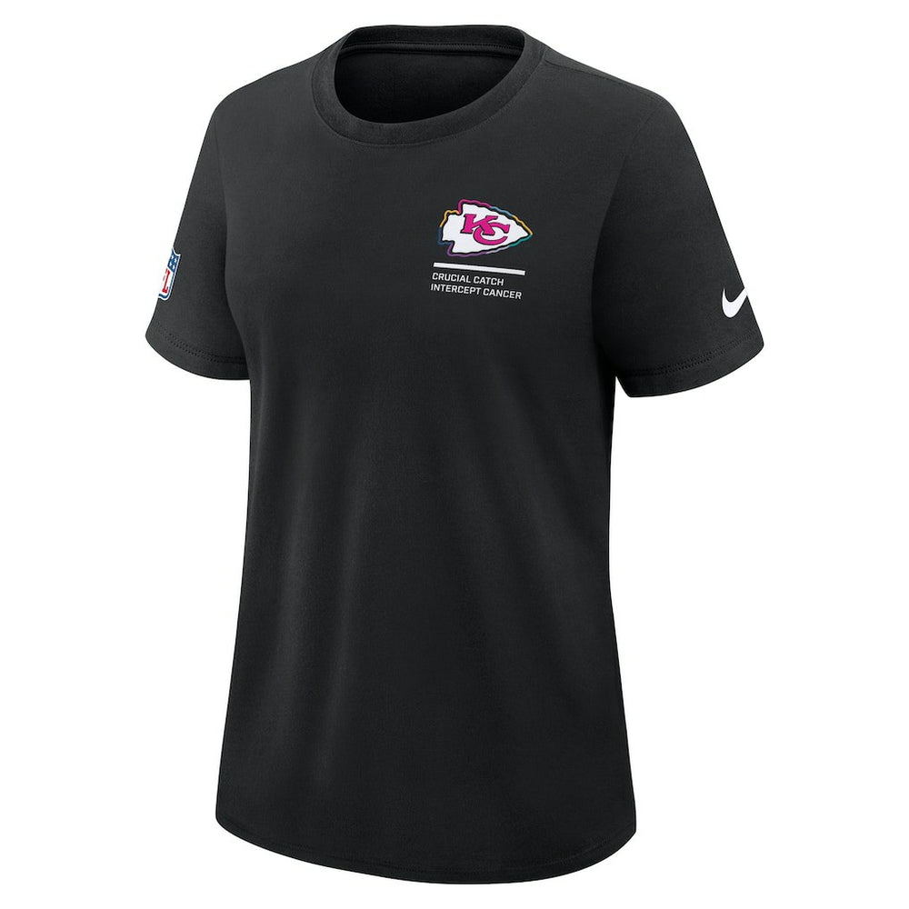 Kansas City Chiefs Women's 2025 NFL Crucial Catch Tri-Blend Dri-FIT T-Shirt Black