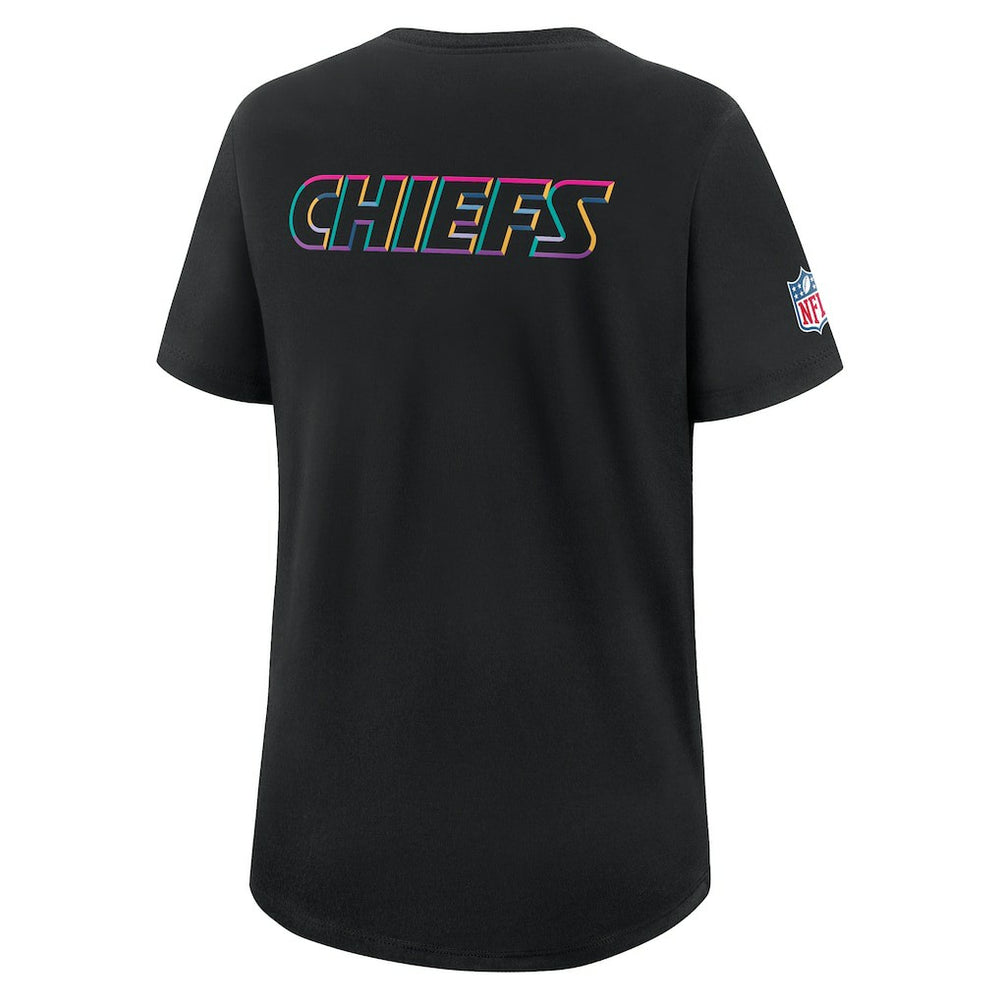 Kansas City Chiefs Women's 2025 NFL Crucial Catch Tri-Blend Dri-FIT T-Shirt Black