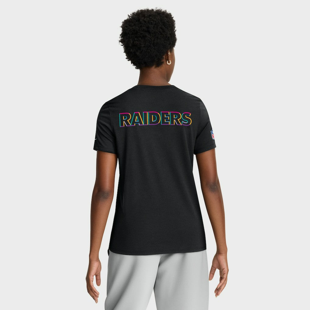 Las Vegas Raiders Women's 2025 NFL Crucial Catch Tri-Blend Dri-FIT T-Shirt Black