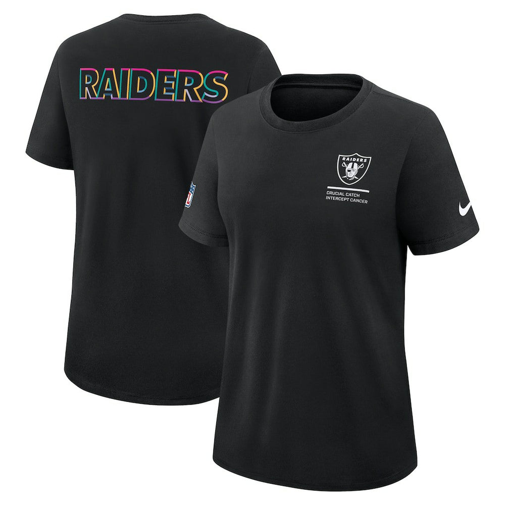 Las Vegas Raiders Women's 2025 NFL Crucial Catch Tri-Blend Dri-FIT T-Shirt Black