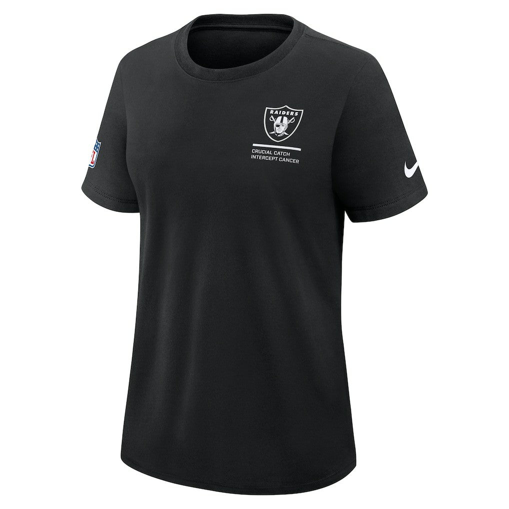 Las Vegas Raiders Women's 2025 NFL Crucial Catch Tri-Blend Dri-FIT T-Shirt Black