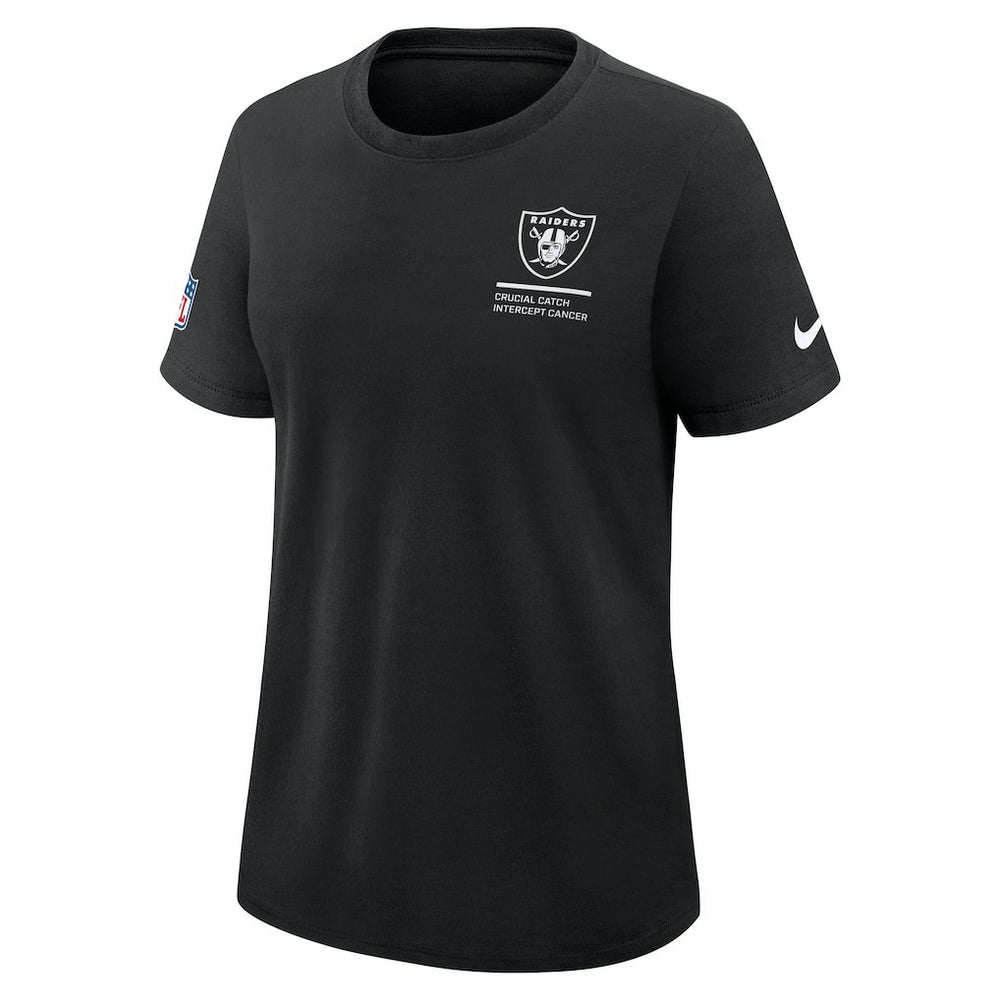 Las Vegas Raiders Women's 2025 NFL Crucial Catch Tri-Blend Dri-FIT T-Shirt Black