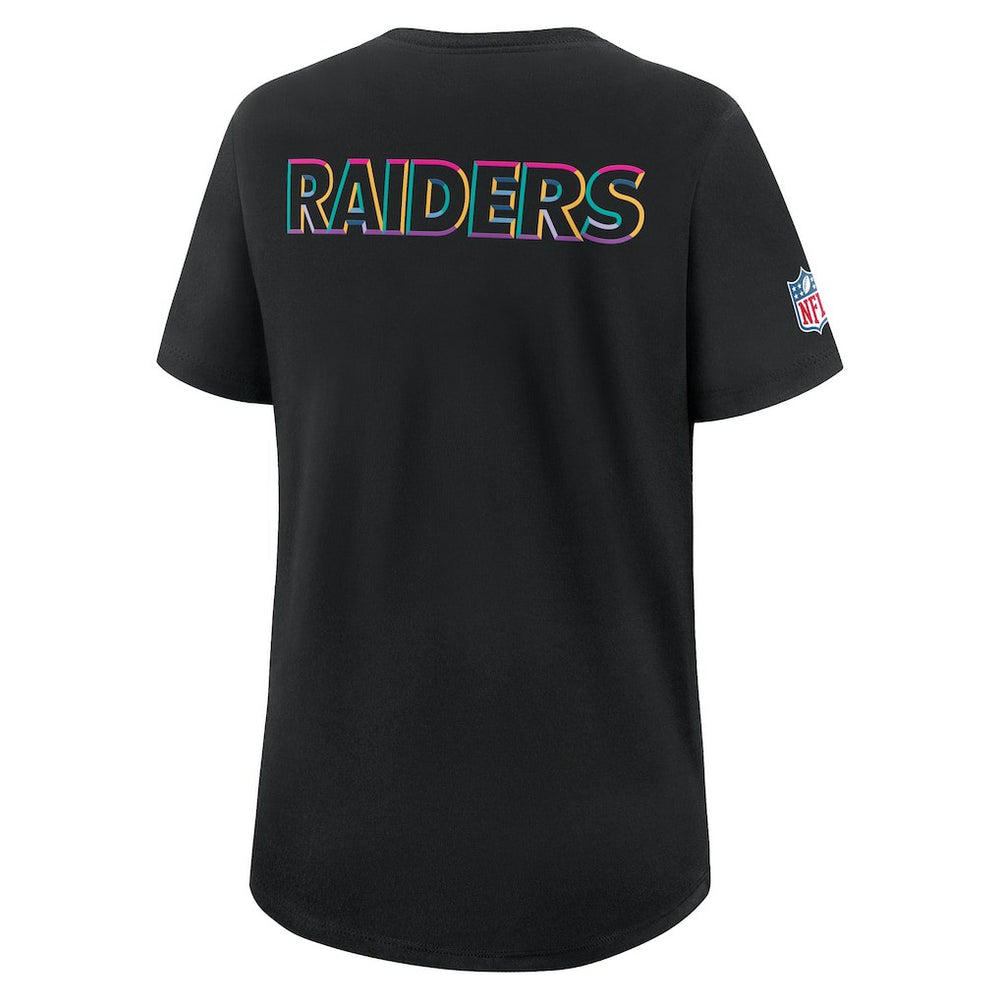 Las Vegas Raiders Women's 2025 NFL Crucial Catch Tri-Blend Dri-FIT T-Shirt Black