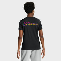Miami Dolphins Women's 2025 NFL Crucial Catch Tri-Blend Dri-FIT T-Shirt Black