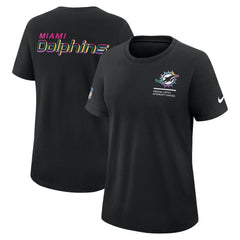 Miami Dolphins Women's 2025 NFL Crucial Catch Tri-Blend Dri-FIT T-Shirt Black
