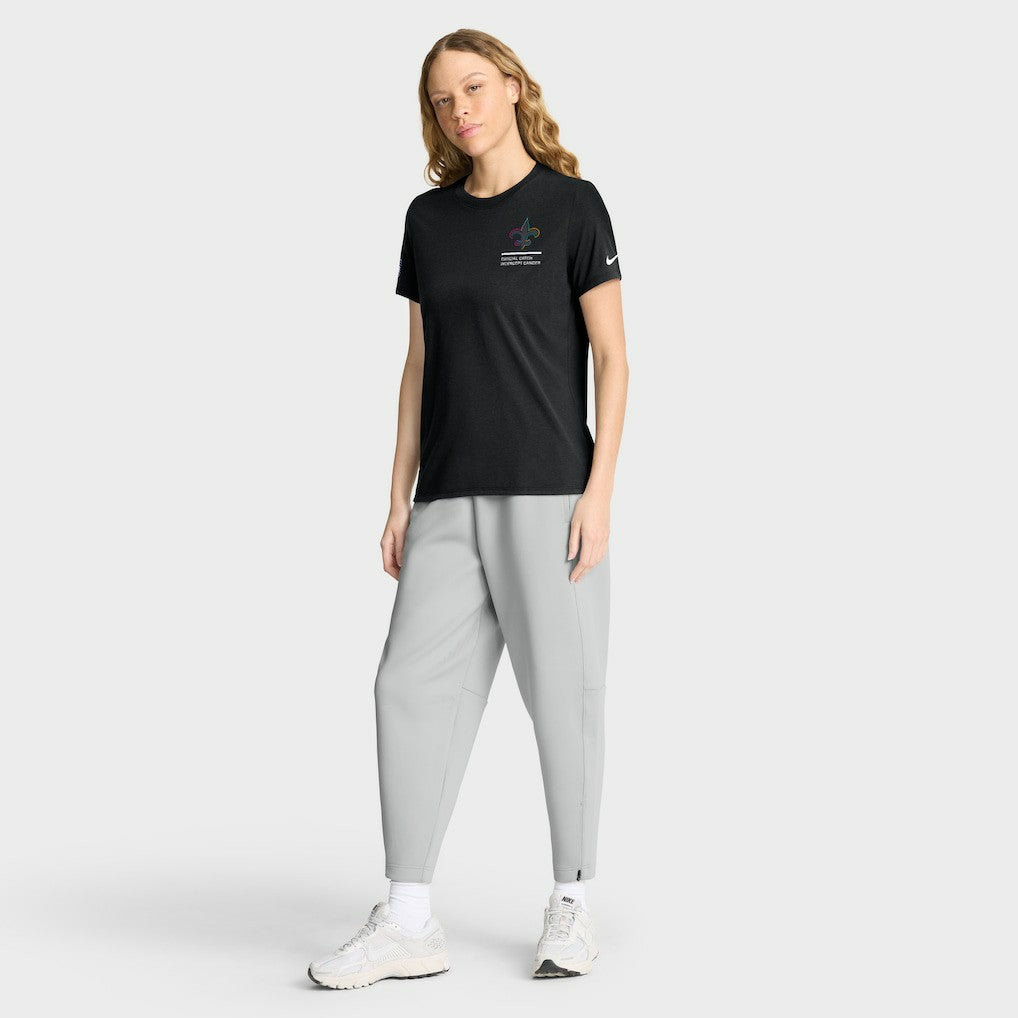 New Orleans Saints Women's 2025 NFL Crucial Catch Tri-Blend Dri-FIT T-Shirt Black